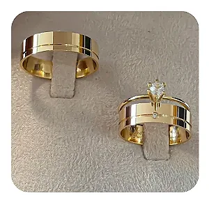 Par de Alianças Leblon 6mm+ Solitario de brinde💍💎