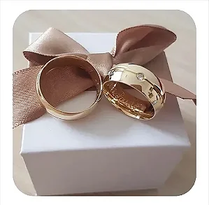 Par de Alianças Caraíva 8mm+ Solitario de brinde💍