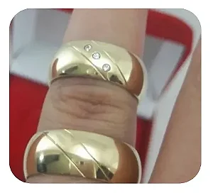 Par de Alianças França 8mm + Solitario 💍