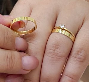 Reta 3mm + Solitario 💍