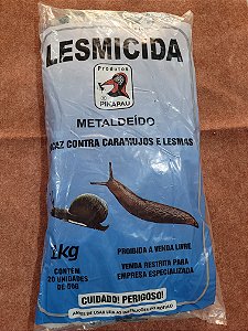 Lesmicida Isca Metaldeído 5% - Resistente à umidade - Pacote 1kg (20x50gramas)