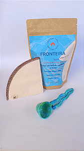 Trio: Café Fronteira + Coador Reutilizável + Dosador do Futuro (Cores 1)