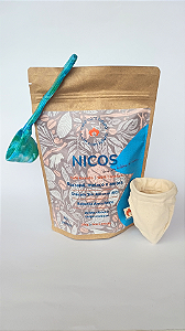 Trio: Café Nicos + Coador Reutilizável + Dosador do Futuro (Cores 2)
