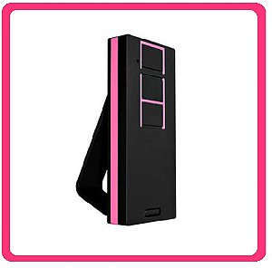 CONTROLE REMOTO HITRON SMART 433,92MHZ 3 BOTOES PRETO/ROSA
