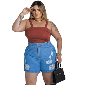 SHORT JEANS PLUS SIZE LUMIX TAMANHOS 46 A 52 REF-300172