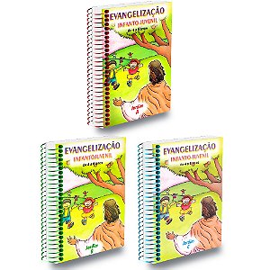 Kit Evangelização Infanto-Juvenil -A/B/C-de 4 a 6 Anos-3 Livros