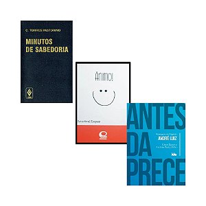 Kit 03 Livros De Mensagens: 1 Ânimo! + 1 Minutos De Sabedoria + 1 Brinde