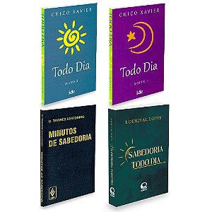 Kit 4 Livros - Minutos de Sabedoria + Todo dia Manhã e Noite e Sabedoria Todo dia