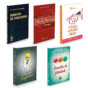 Kit 5 Livros Minutos de Sabedoria - Para Viver Bem - Ideias que transformam e Preces