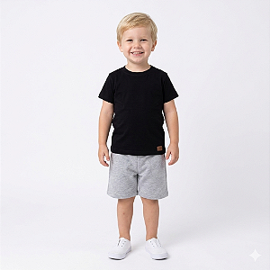 Camiseta básica - Preto