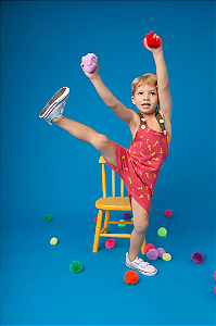 Jardineira Curta Moletom - Zig Zag