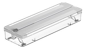 Organizador Porta Rolos Duplo Alumínio Filme Clear Branco - OU