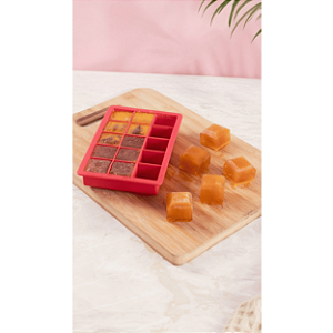 Kit 2 Formas de Gelo Silicone 15 Cubos Vermelha - Allmix