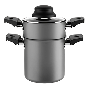Cuscuzeira Especiarias Prata 800ml Brinox