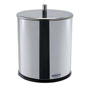 Lixeira Inox tampa, 5,4 Litros decorline  aço Inox Brinox