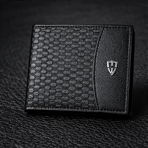 Carteira Masculina Slim Couro Sintético Preto M09495