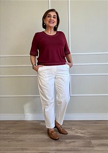 Blusa Pespontada Vinho