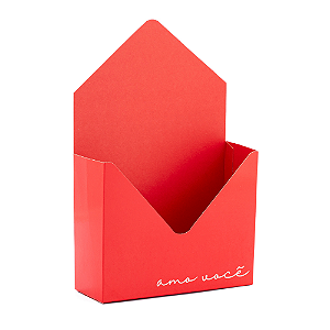Carta Envelope Amo Você/Vermelho (05 unidades)