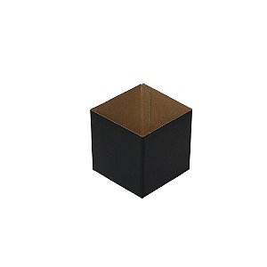 Cachepot Quadrado Pote 09 Preto (10 unidades)
