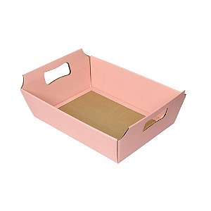 Cesta Papelão Grande Rosa (05 unidade)