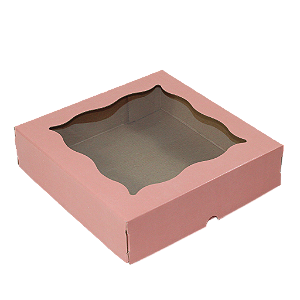 Caixa Com Tampa de Acetato Rosa - Grande (03 unidades)