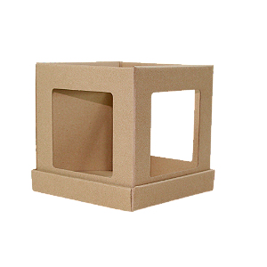 Box Quadrada Com Tampa Kraft (03 unidades)