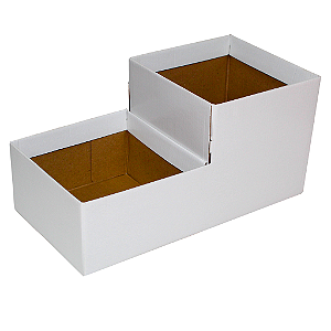Cachepot Quadrado Duplo Branco ( 05 unidades )