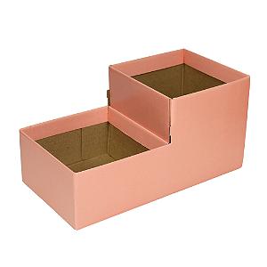 Cachepot Quadrado Duplo Rosa ( 05 unidades )