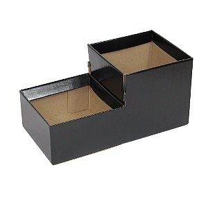 Cachepot Quadrado Duplo Preto ( 05 unidades )