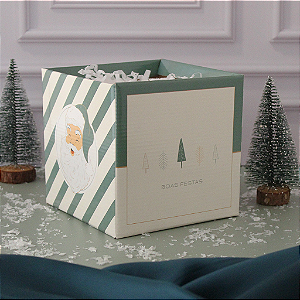 Cachepot Quadrado Pote 15 Boas Festas (10 unidades)