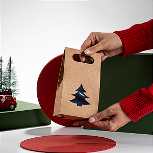 Sacola Natal Kraft (05 unidades)