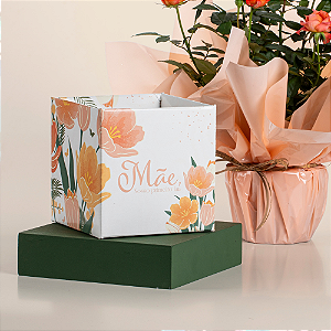 Cachepot Quadrado 15 Mãe, Nosso Primeiro Lar (10 Unidades)