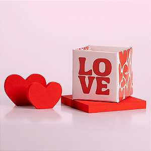 Cachepot Quadrado 12 Love You - Dia dos Namorados (10 Unidades)