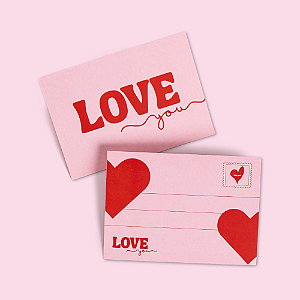 Cartão Postal Love You - Dia dos Namorados (10 unidades)