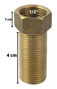 LUVA ADAPTADOR PROLONGADOR 1/2 LONGO 5 CM