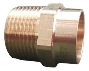 CONECTOR MACHO METAL ROSCA EXTERNA 22X3/4 C/ ANEL SOLDA
