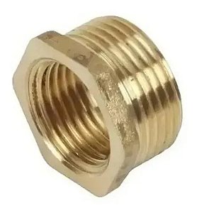 BUCHA REDUÇÃO LATÃO - 1" NPT X 3/4" NPT