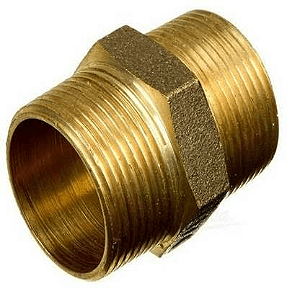 UNIÃO NIPLE MACHO LATÃO -  1"NPT X 1"NPT