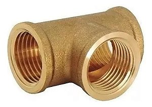 TEE LATÃO RF - 1/2"NPT X 1/2"NPT