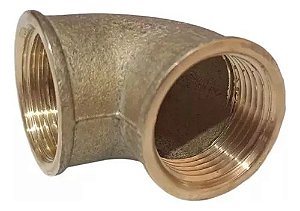 JOELHO/COTOVELO 90º LATÃO RF - 1" NPT