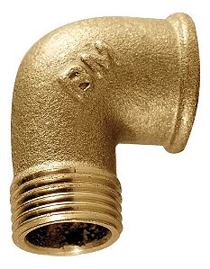 JOELHO/COTOVELO 90º LATÃO RM X RF - 1" NPT