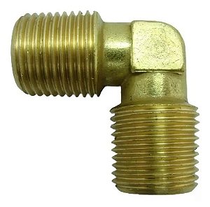 JOELHO/COTOVELO 90º LATÃO RM - 1/2" NPT