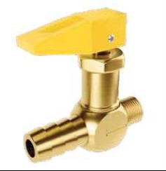 VÁLVULA/REGISTRO  CORTA FOGO RETO - 1/8" NPT M X 3/8" BM