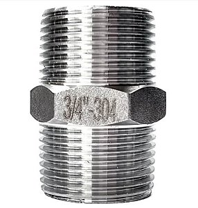 Conexão Niple 3/4" BSP Aço Inox 304