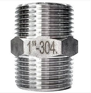 Conexão Niple 1" BSP Aço Inox 304
