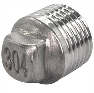 Conexão Plug BSP 1/2 Polegada Aço Inox 304 Rosca Macho