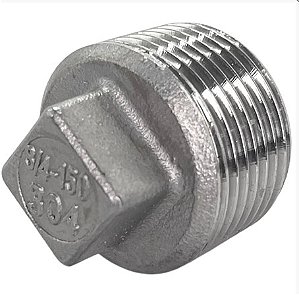 Conexão Plug BSP 3/4 Polegada Aço Inox 304 Rosca Macho