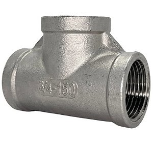 Conexão TÊ 3/4 Polegada Bsp Aço Inox 304 Rosca Fêmea