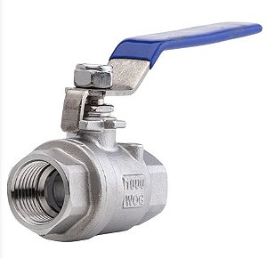 Válvula Esfera 1/2" BSP Aço Inox 304 com Vedação PTFE 1000PSI