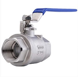 Válvula Esfera 3/4" BSP Aço Inox 304 com Vedação PTFE 1000PSI